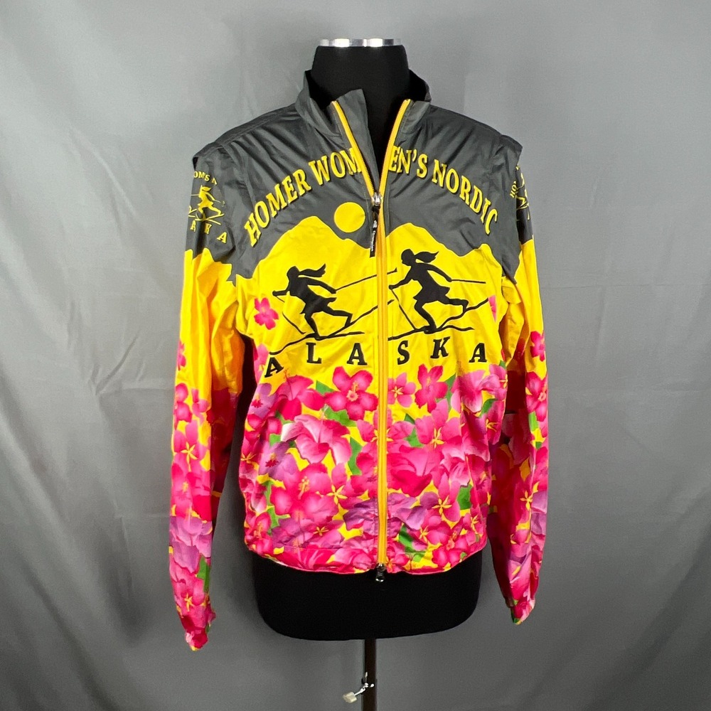 Champion System Jacket Womens XS Multi Floral Homer Nordic Alaska Shark Graphic